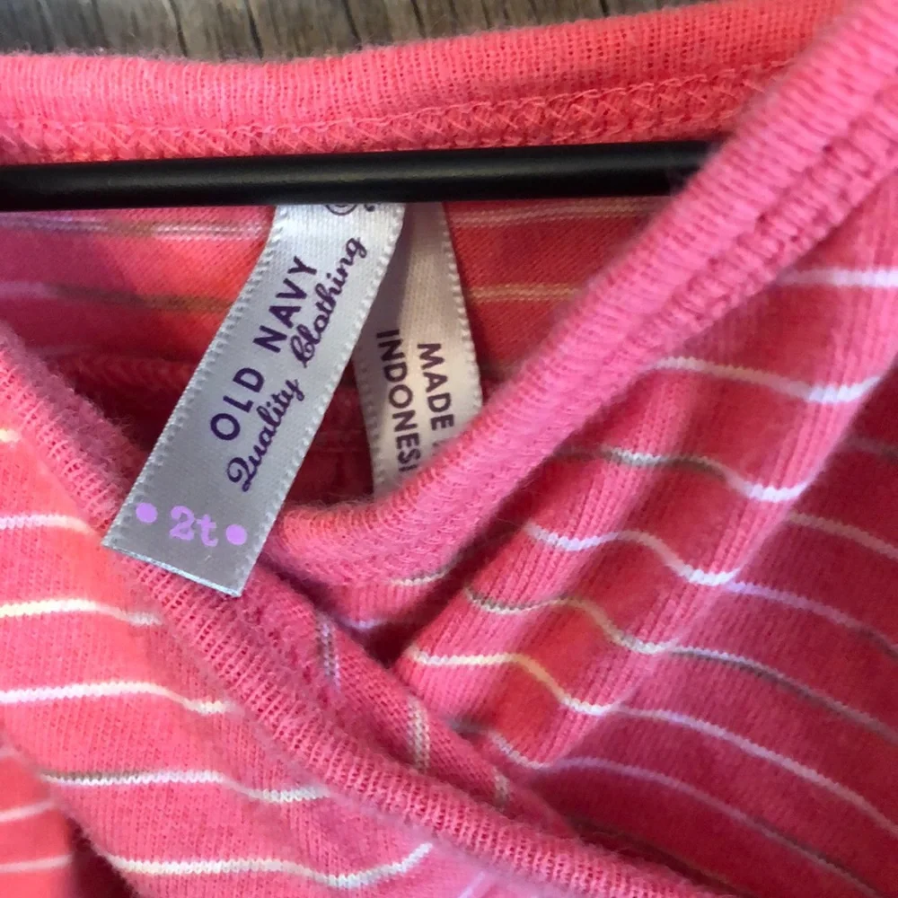 Old Navy Girls Pink Striped Cami Tank Dress 2T